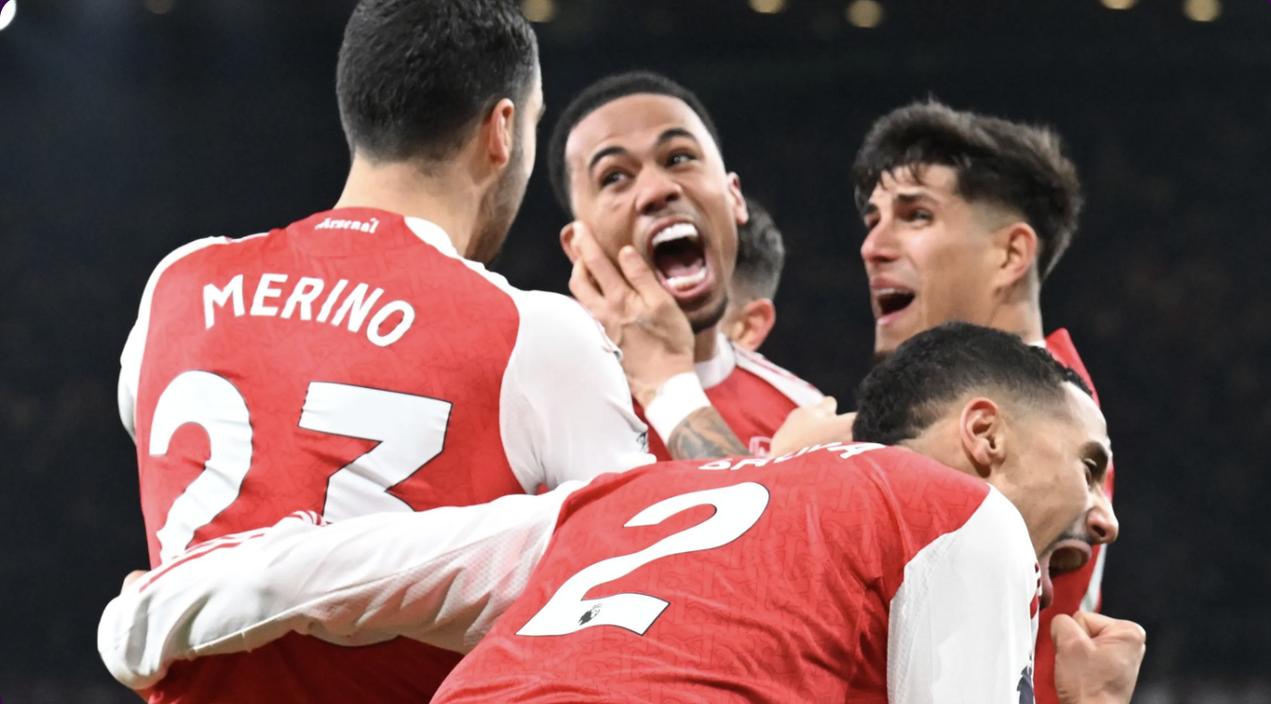 英超综合：阿森纳大胜维拉 获半程积分第一